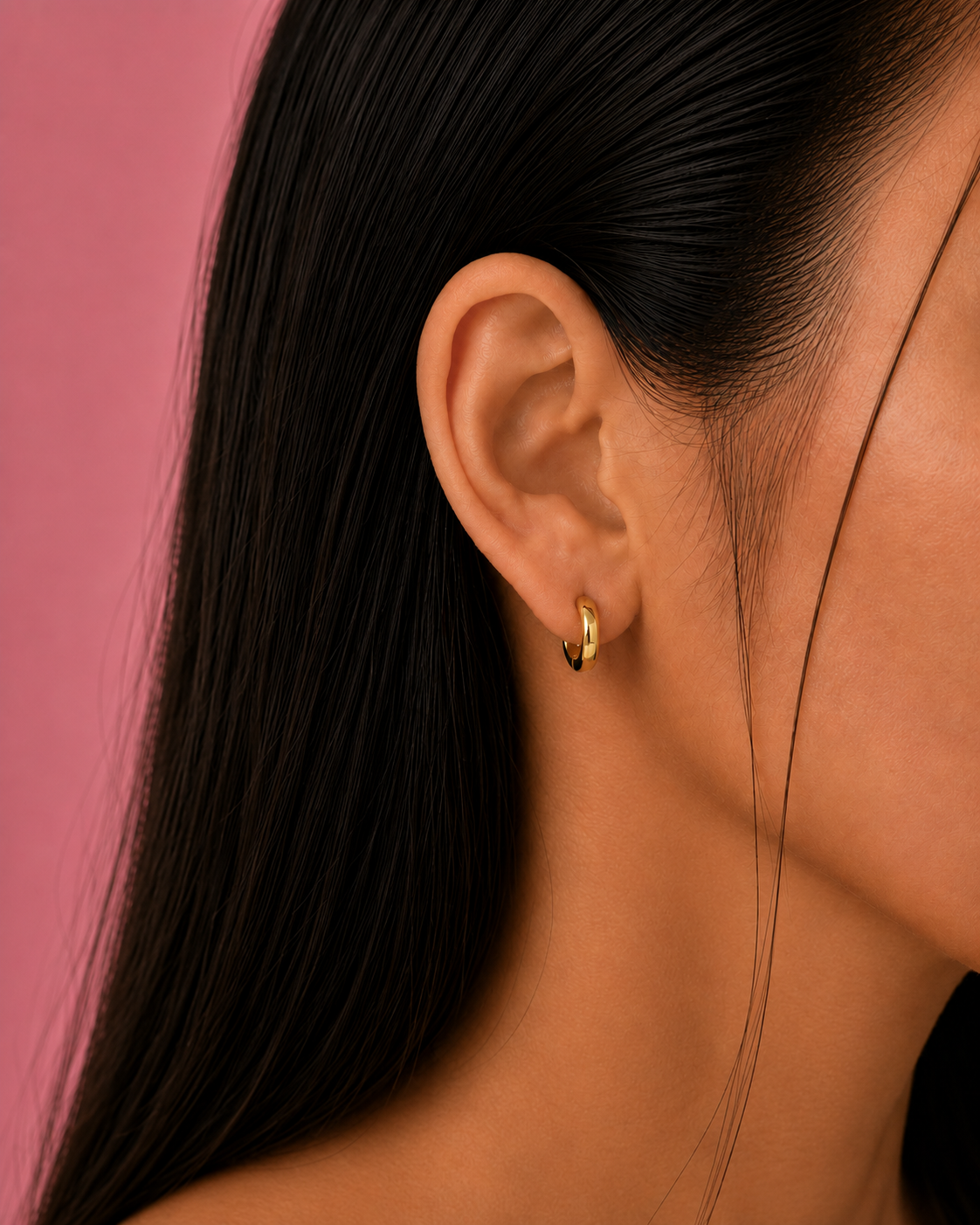 Calla Gold Huggies Earrings