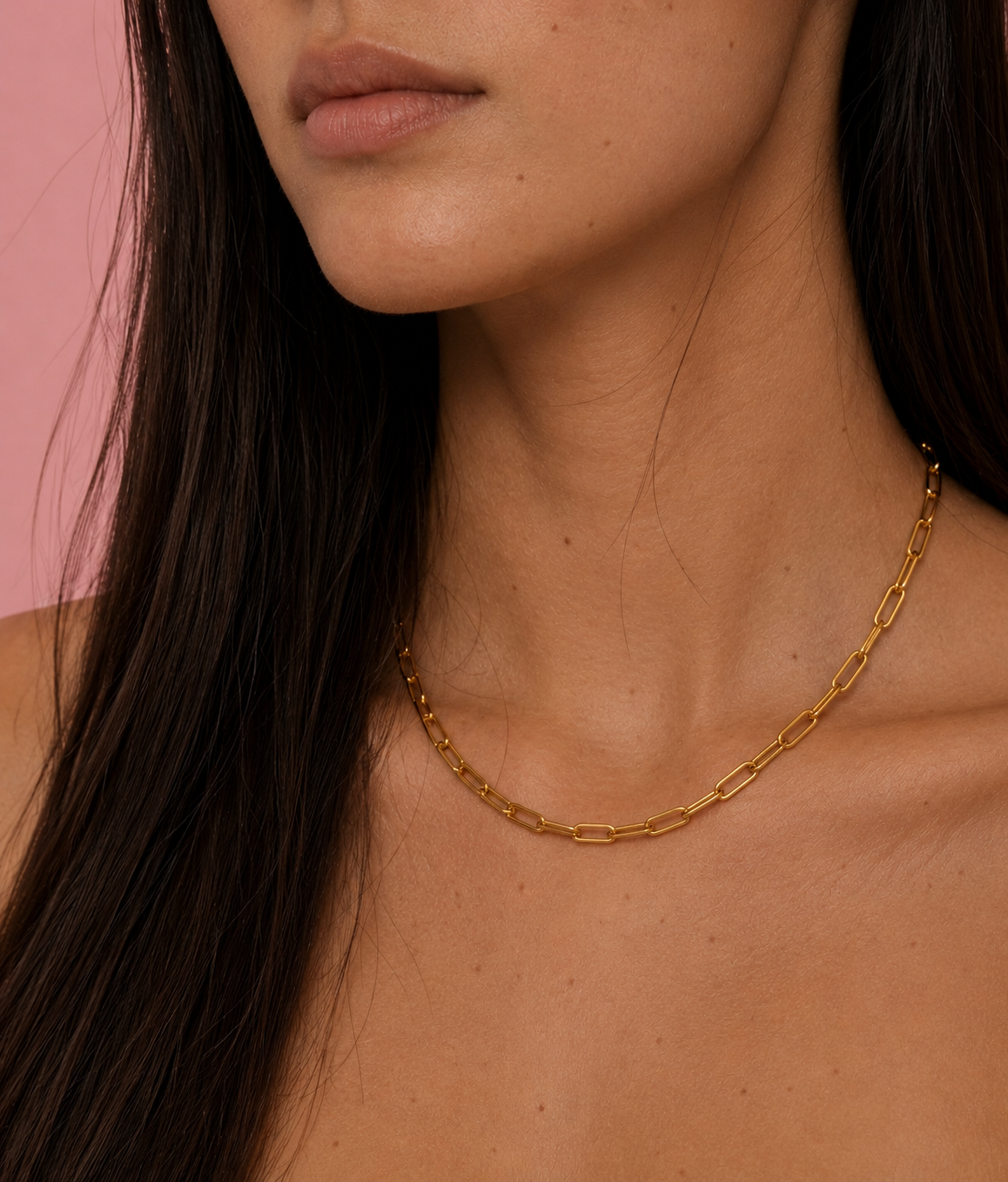 Izar Fine Gold Chain Link Necklace