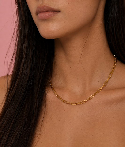 Izar Fine Gold Chain Link Necklace