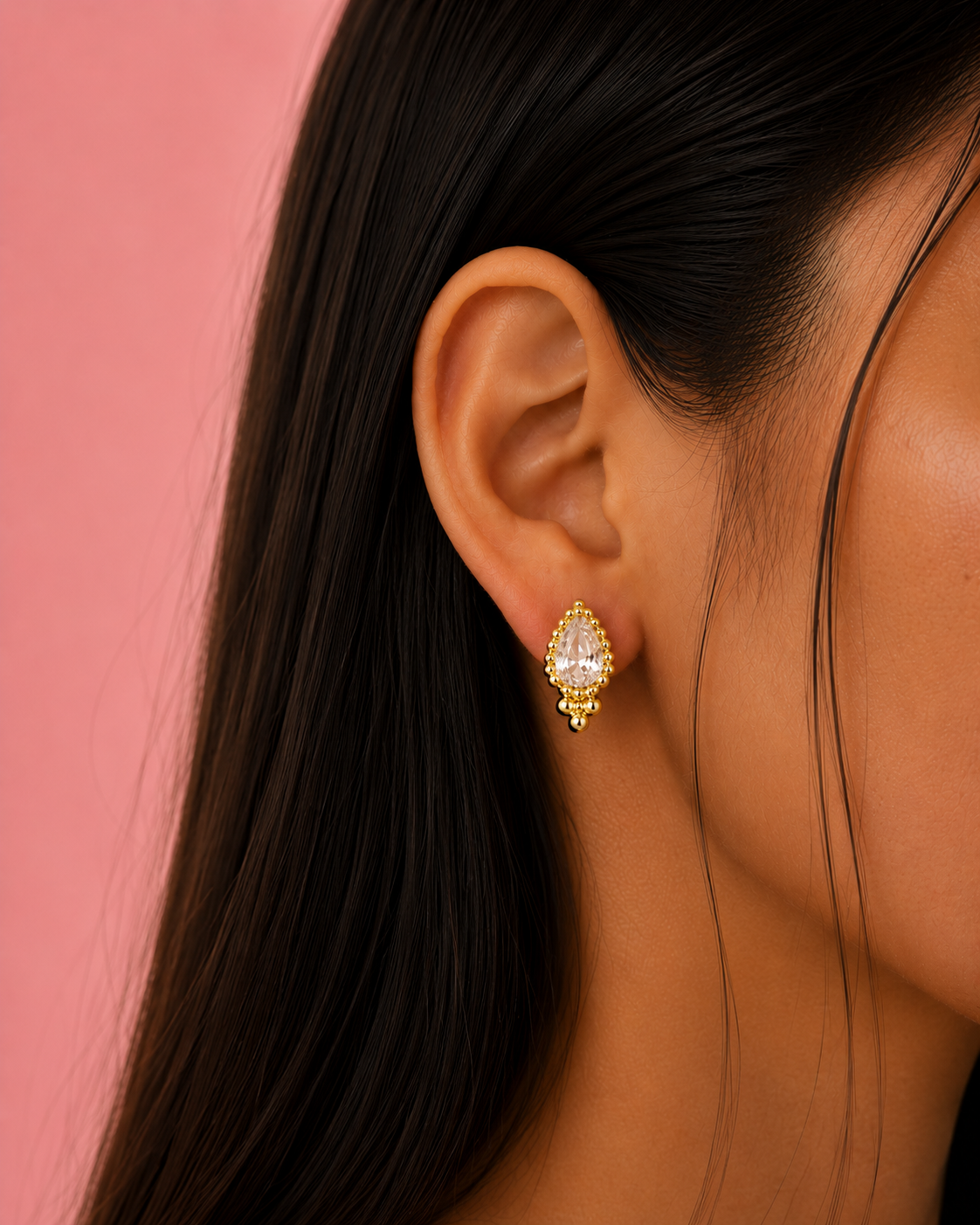 Nyra Dainty Gold Stud Earrings