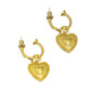 Aurora Heart Vintage Gold Earrings by Aster & Aura