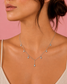 Estella Silver Pear Drop Dainty Necklace – alternative view