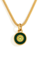 Enchanter’s Green Gem Snake Chain Charm Gold Dainty Necklace by Aster & Aura