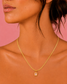 Enchanter’s Yellow Gem Snake Chain Charm Gold Dainty Necklace – view 3