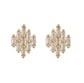 Evelina Diamond Stud Dainty Gold Earrings by Aster & Aura