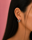 Hazel Silver Hoop Earrings – alternative view