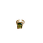 Juniper Green Cubic Zirconia Solitaire Gold Adjustable Ring – alternative view