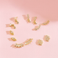 Aster & Aura dainty gold crystal stud earrings collection