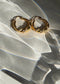 Jasmine Crystal Intertwined Gold Hoop Earrings – view 4