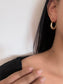 Jasmine Crystal Intertwined Gold Hoop Earrings – alternative view