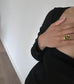 Juniper Green Cubic Zirconia Solitaire Gold Adjustable Ring – view 6