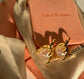 Kaia Gold Drip Pearl Iridescent Huggies Earrings – view 11