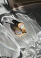 Kaia Gold Drip Pearl Iridescent Huggies Earrings – view 7
