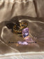 Lavender Purple Crystal Cove Gold Adjustable Ring – view 3