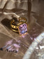 Lavender Purple Crystal Cove Gold Adjustable Ring – view 5