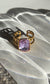 Lavender Purple Crystal Cove Gold Adjustable Ring – view 6