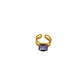 Lavender Purple Crystal Cove Gold Adjustable Ring by Aster & Aura