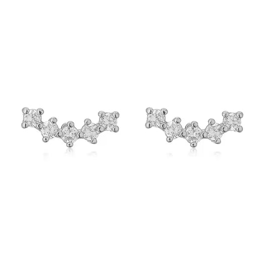 Liora Constellation Dainty Silver Stud Earrings