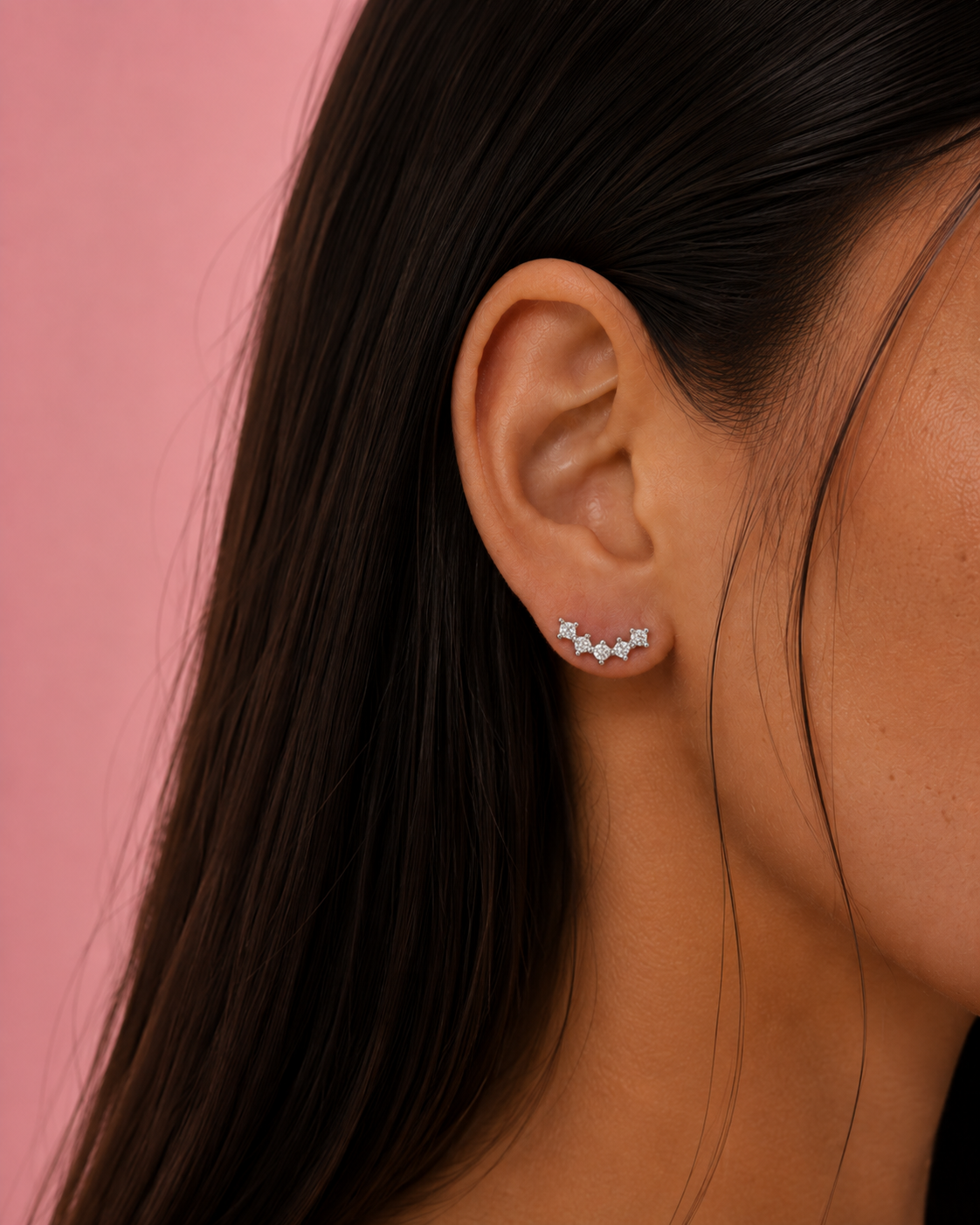 Liora Constellation Dainty Silver Stud Earrings
