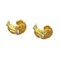 Moonlight Antique Crystal Gold Chunky Hoop Earrings by Aster & Aura