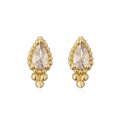 Nyra Dainty Gold Stud Earrings