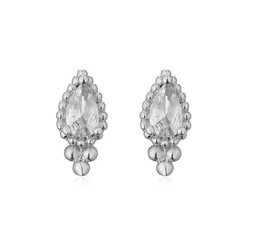 Nyra Dainty Silver Stud Earrings