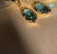 Ocean Blue Crystal Gold Drop Earrings – view 5