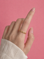 Rainbow Gems Gold Dainty Adjustable Ring – alternative view