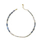 Serenity Blue and Green Natural Stone Freshwater Pearl and Gold Necklace by Aster & Aura