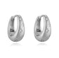 Solara Dainty Silver Hoop Huggies Earrings by Aster & Aura