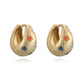Twilight Colourful Cubic Zirconia Dainty Gold Hoop Earrings by Aster & Aura