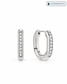 Auriga Crystal U Shape Silver Huggie Earrings