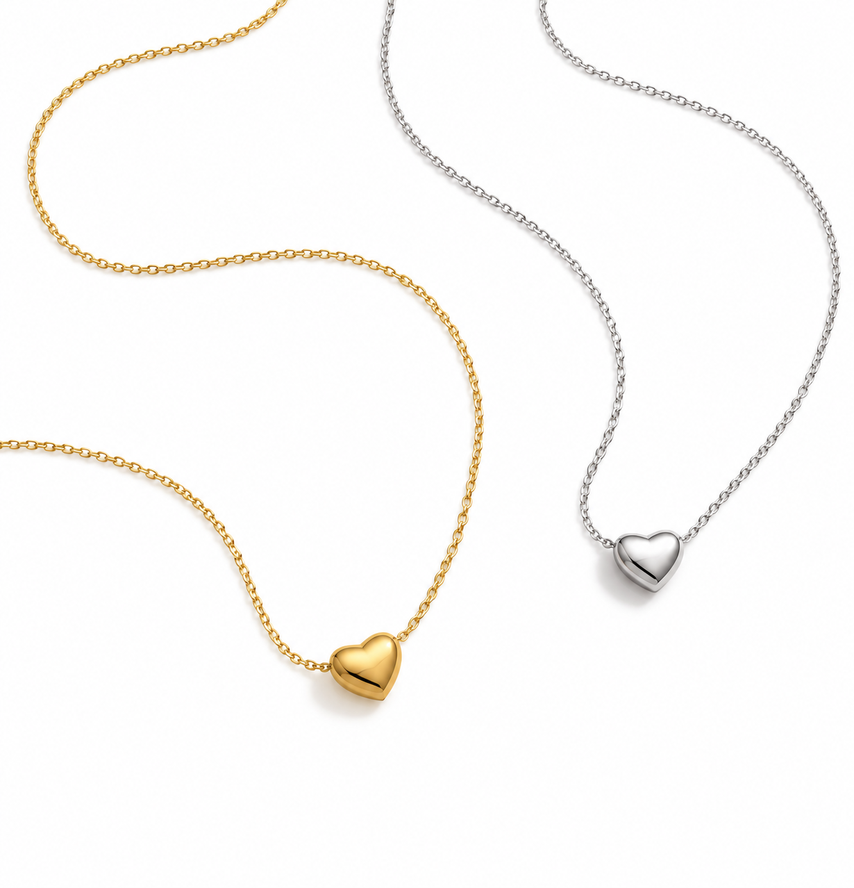 Carina Tiny Heart Pendant Silver Necklace