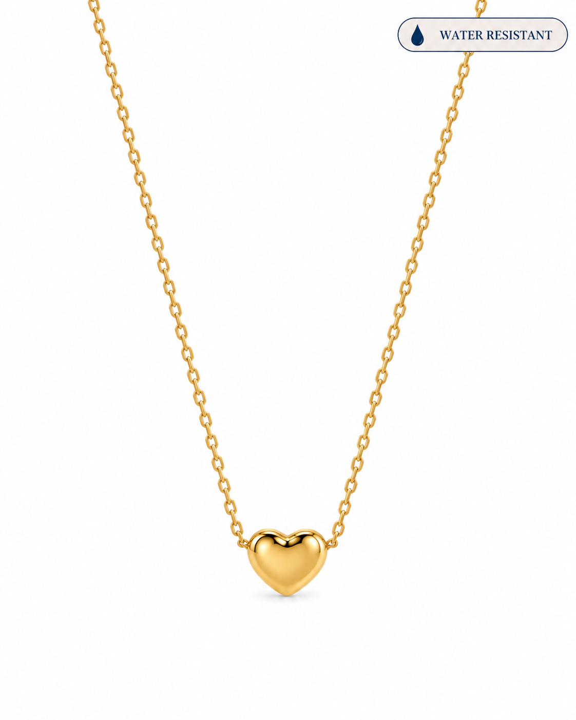 Carina Tiny Heart Pendant Gold Necklace