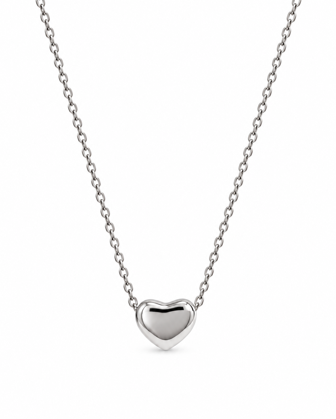 Carina Tiny Heart Pendant Silver Necklace