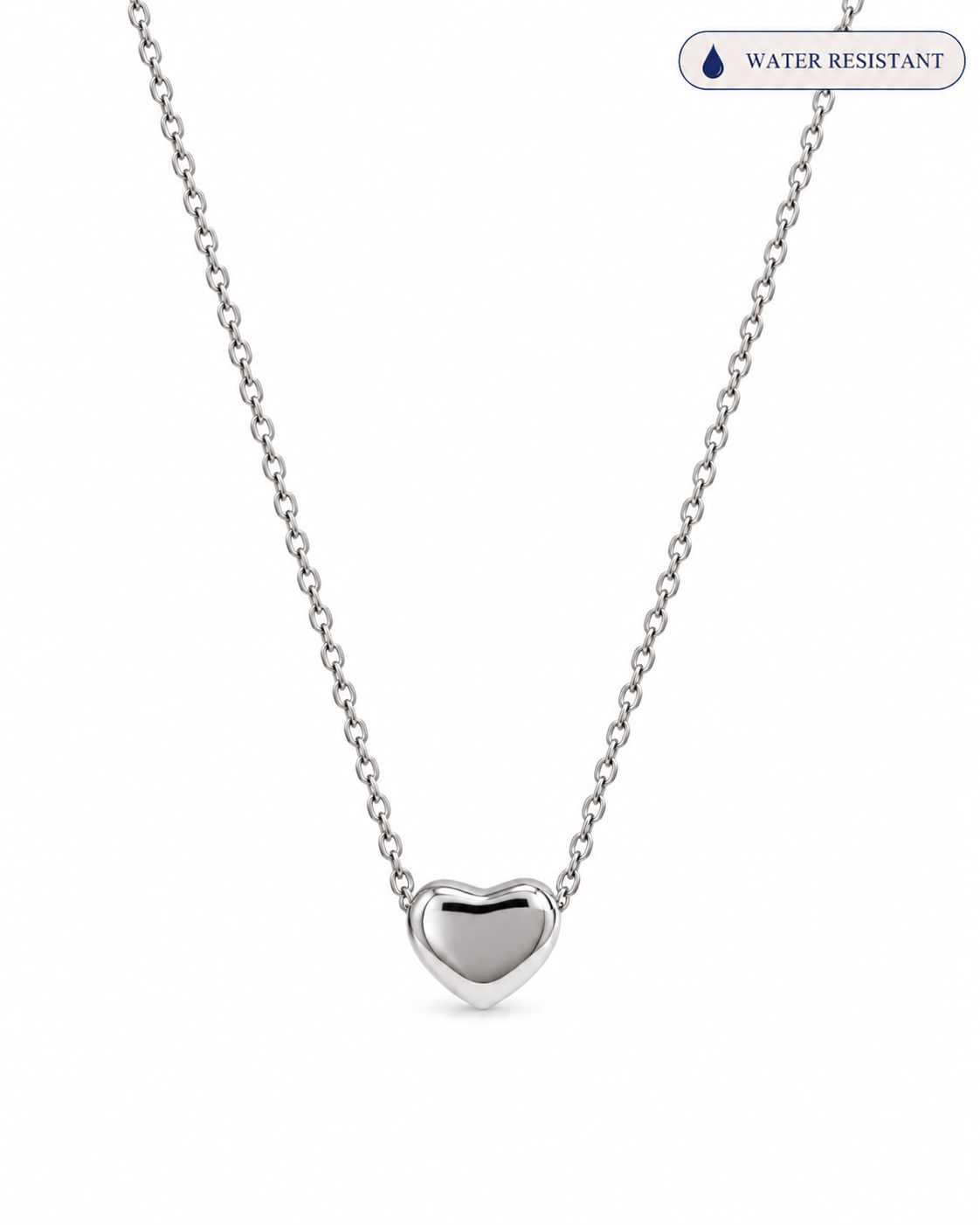 Carina Tiny Heart Pendant Silver Necklace