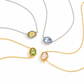 Phoenix Blue Hexagon Glass Silver Necklace
