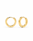 Gemini Square Edge Gold Huggie Earrings