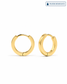 Gemini Square Edge Gold Huggie Earrings
