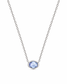 Phoenix Blue Hexagon Glass Silver Necklace