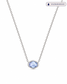 Phoenix Blue Hexagon Glass Silver Necklace