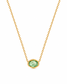 Phoenix Green Hexagon Glass Gold Necklace