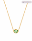 Phoenix Green Hexagon Glass Gold Necklace