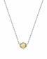 Phoenix Yellow Hexagon Glass Silver Necklace