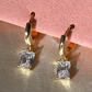 Celeste Gold Rectangle Drop Huggies Earrings – alternative view