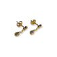 Callista Gold Pear Drop Earrings – alternative view