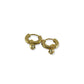 Aster Gold Round Drop Huggies Earrings – alternative view