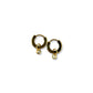 Aster Gold Round Drop Huggies Earrings by Aster & Aura